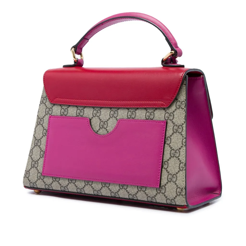 Gucci Small GG Supreme Padlock Satchel Beige Very good - Back View