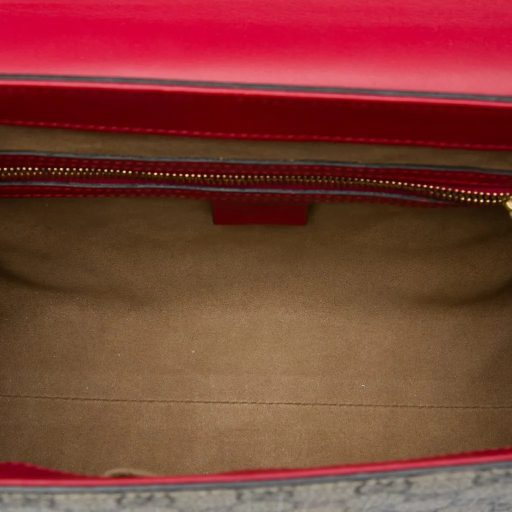 Gucci Small GG Supreme Padlock Satchel Beige Very good - Model View