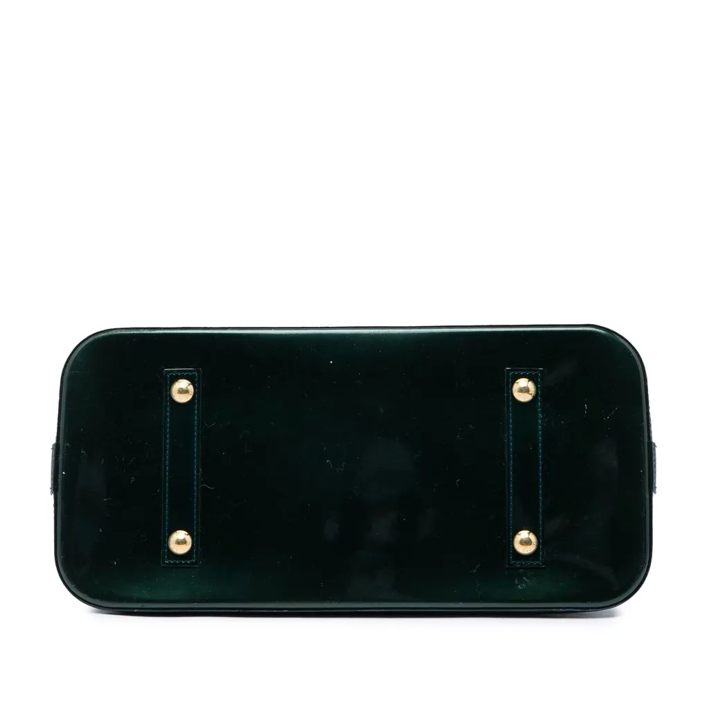 Louis Vuitton Monogram Vernis Alma GM Green Leather Good - Inside View