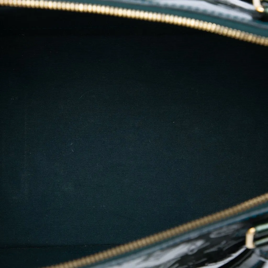 Louis Vuitton Monogram Vernis Alma GM Green Leather Good - Model View