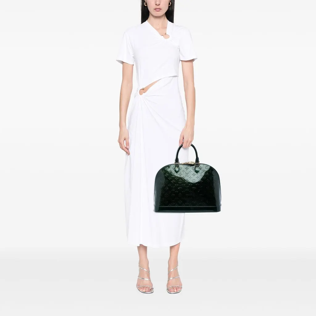 Louis Vuitton Monogram Vernis Alma GM Green Leather Good - Box View