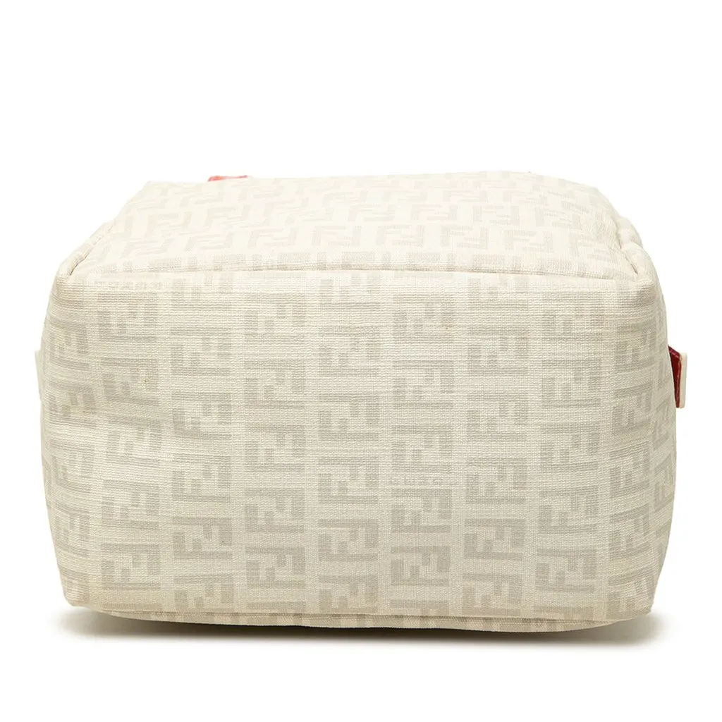 Fendi Mini Zucchino Spalmati Handbag White Canvas Very good - Inside View