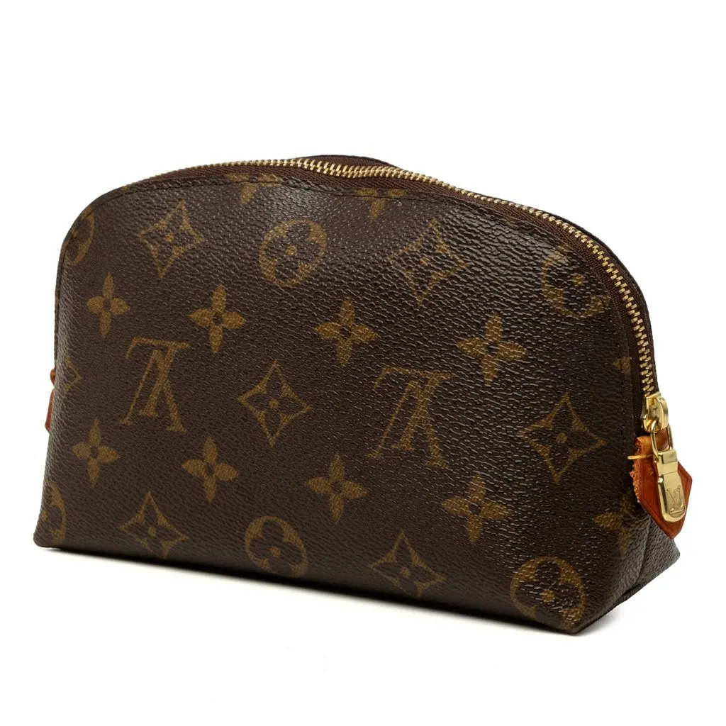 Louis Vuitton Monogram Cosmetic Pouch PM Brown Canvas Very good - Back View