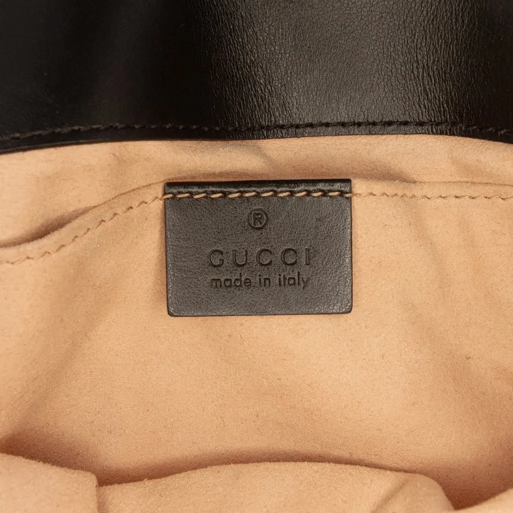 Gucci Small GG Marmont Matelasse Calfskin Shoulder Bag Black Leather Very good - Box View