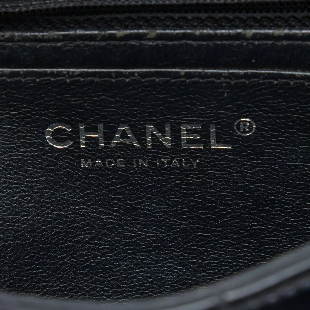Chanel Mini Rectangular Classic Patent Single Flap Black Leather Good - Box View