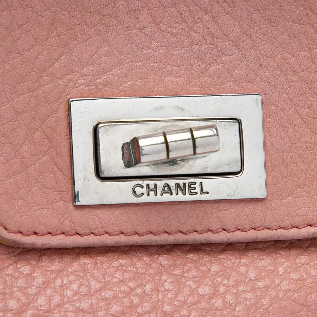 Chanel Grained Calfskin Reissue 2.55 Mademoiselle Accordion Shoulder Bag Pink Leather Very good - Box View