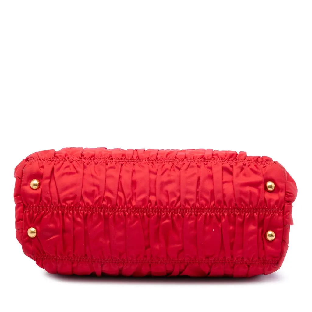 Prada Tessuto Gaufre Satchel Red Very good - Inside View