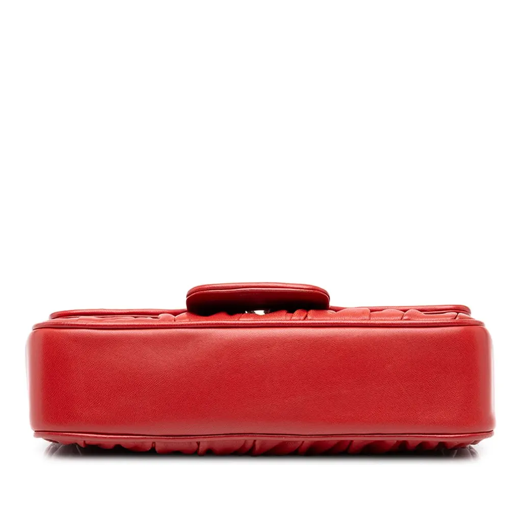 Prada Nappa Gaufre Chain Flap Red Leather Very good - Inside View