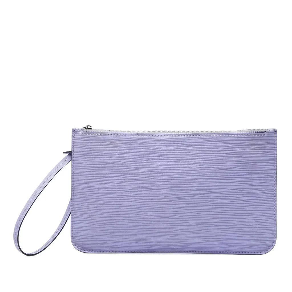 Louis Vuitton Epi Neverfull Pouch Purple Leather Very good - Front View