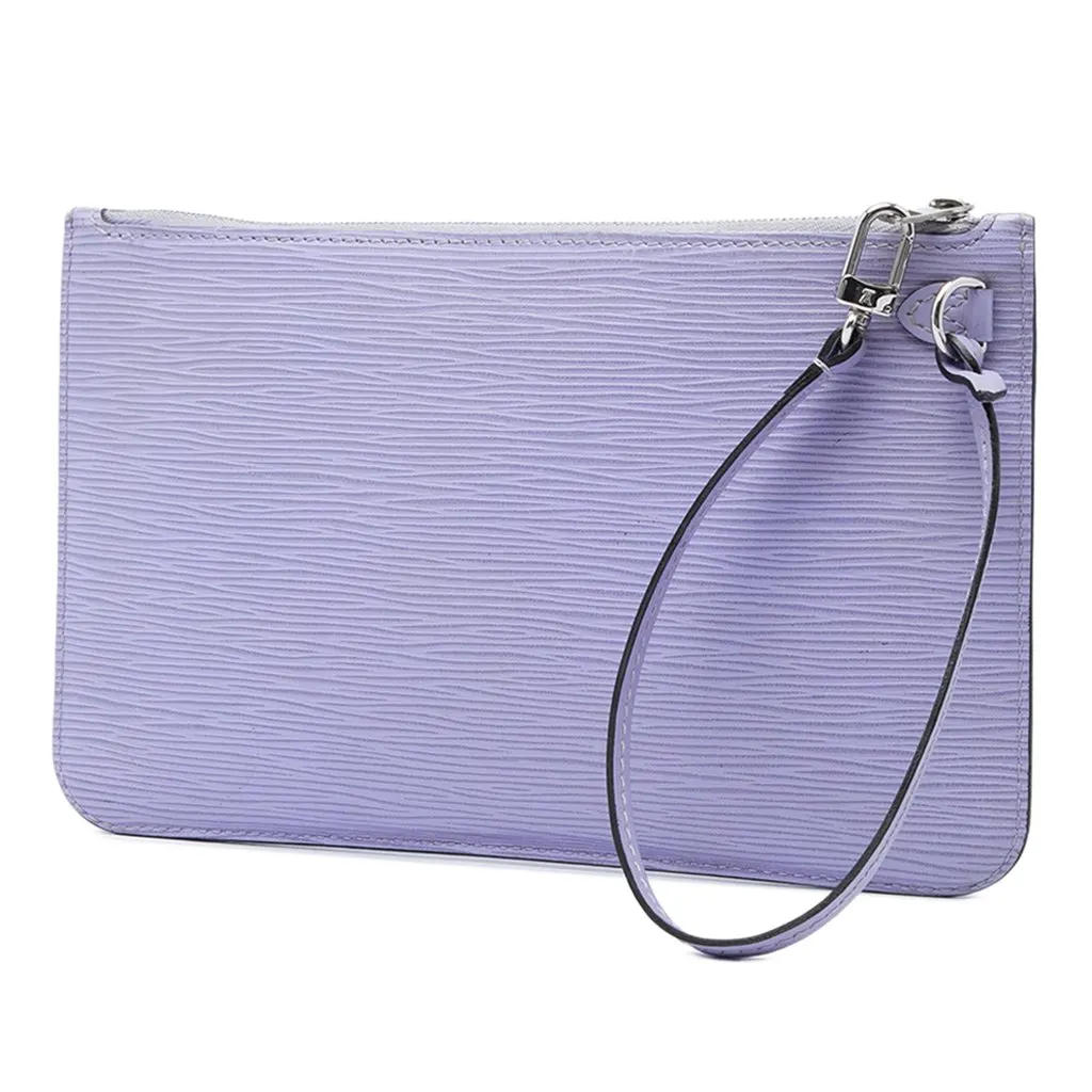 Louis Vuitton Epi Neverfull Pouch Purple Leather Very good - Back View