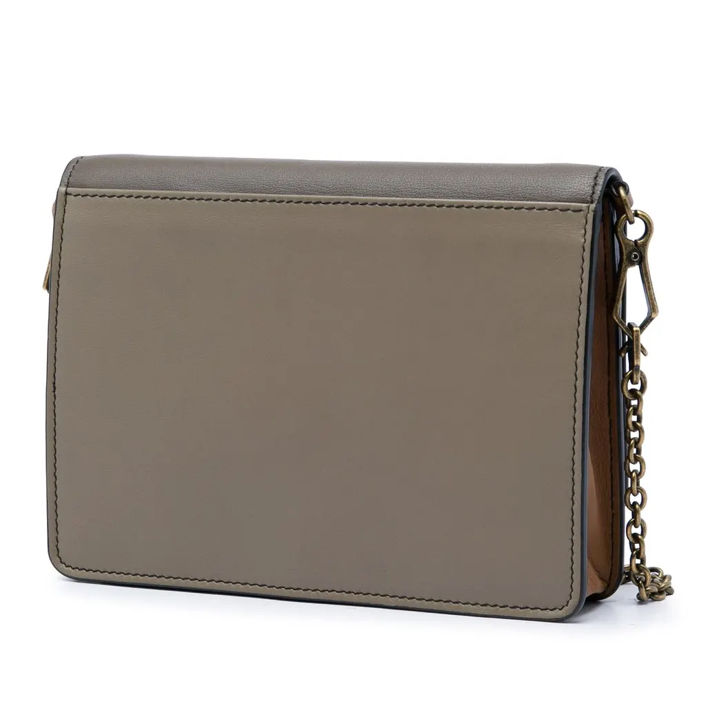Bottega Veneta Bicolor Nappa Wallet on Chain Brown Leather Very good - Back View