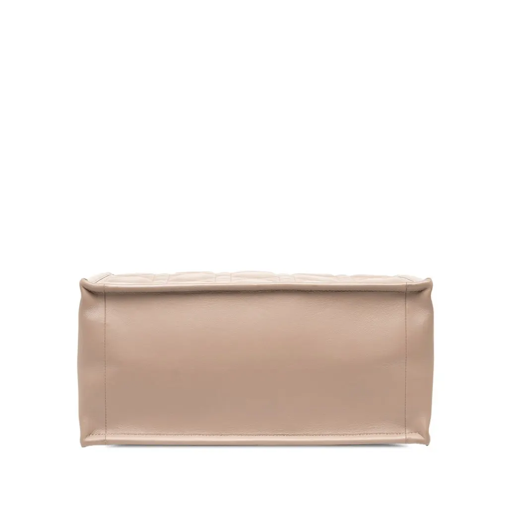Dior Medium Calfskin Macrocannage Book Tote Beige Leather Good - Inside View