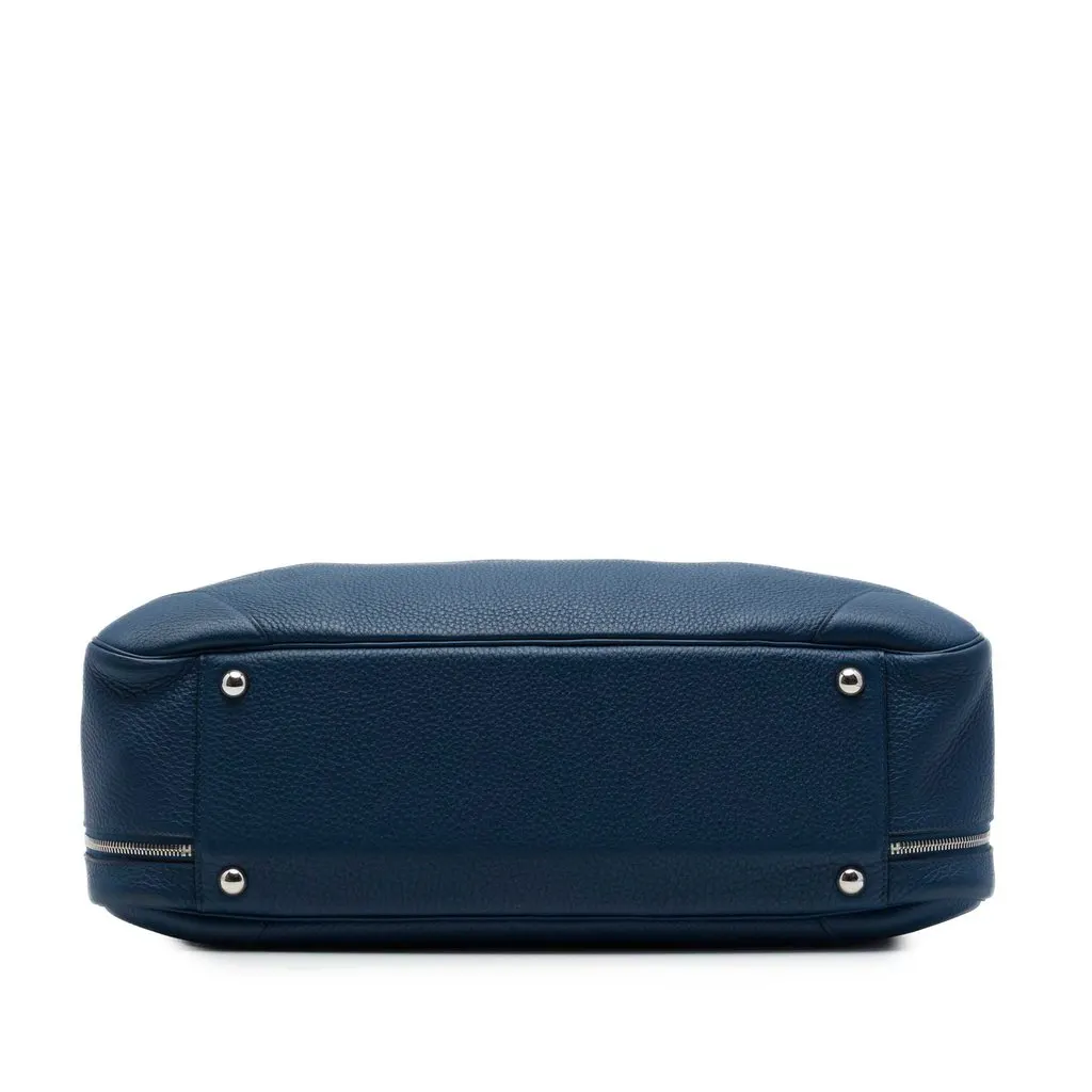 Hermès Clemence Victoria 50 Blue Leather Good - Inside View