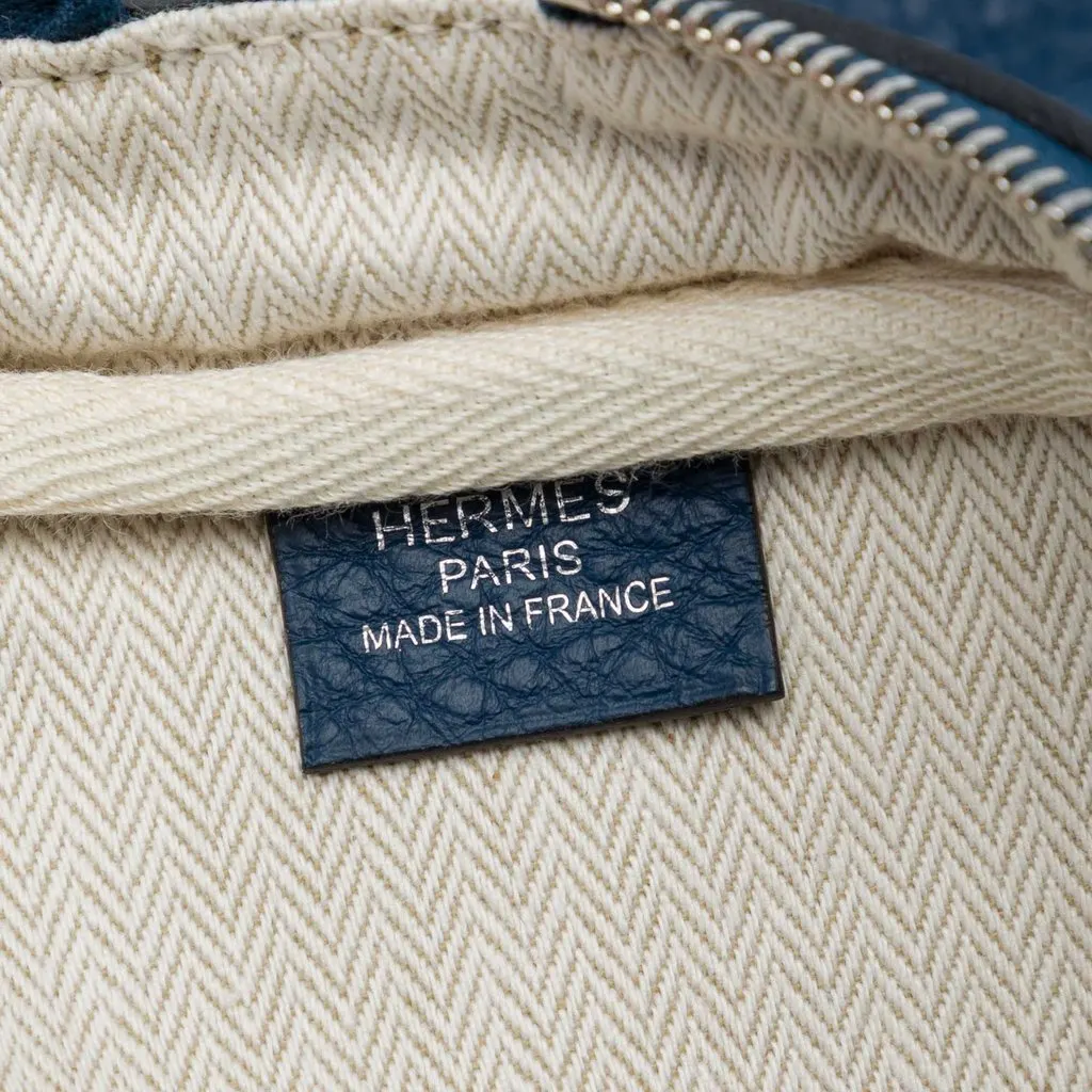 Hermès Clemence Victoria 50 Blue Leather Good - Box View