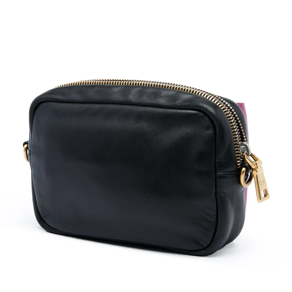 Prada Nappa Fiocco Bow Crossbody Black Leather Good - Back View
