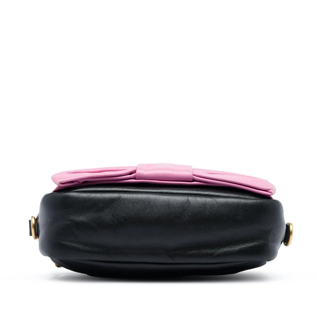 Prada Nappa Fiocco Bow Crossbody Black Leather Good - Inside View