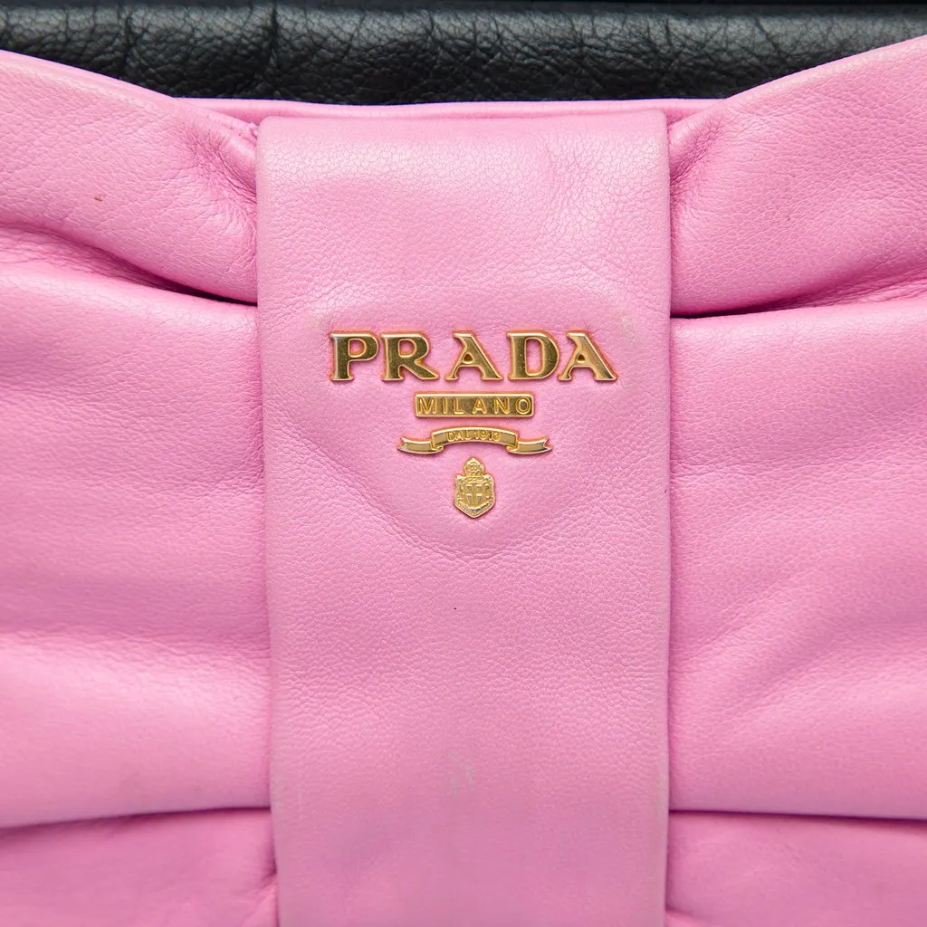 Prada Nappa Fiocco Bow Crossbody Black Leather Good - Box View