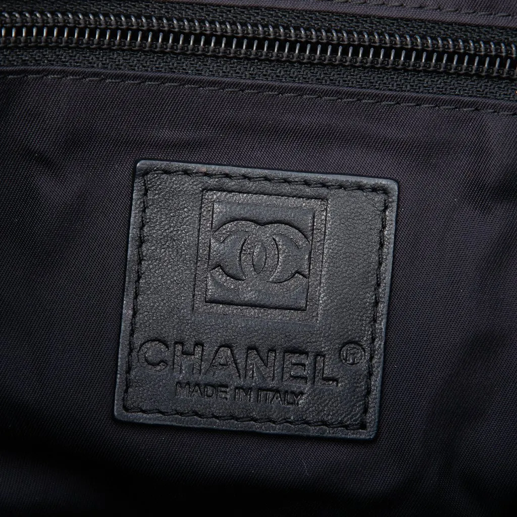Chanel Terry Cloth CC Sport Line Shoulder Bag Black Very good - Box View
