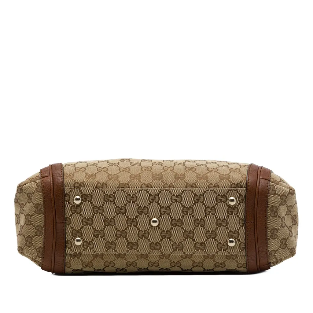 Gucci Medium GG Canvas Bella Shoulder Bag Beige Canvas Very good - Inside View