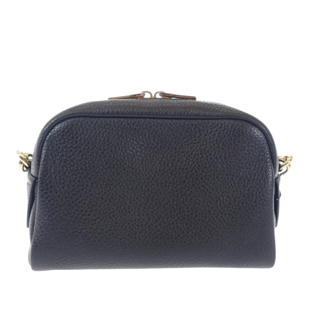 Prada Vitello Daino Perforated Logo Camera Bag Black Leather Very good - Back View