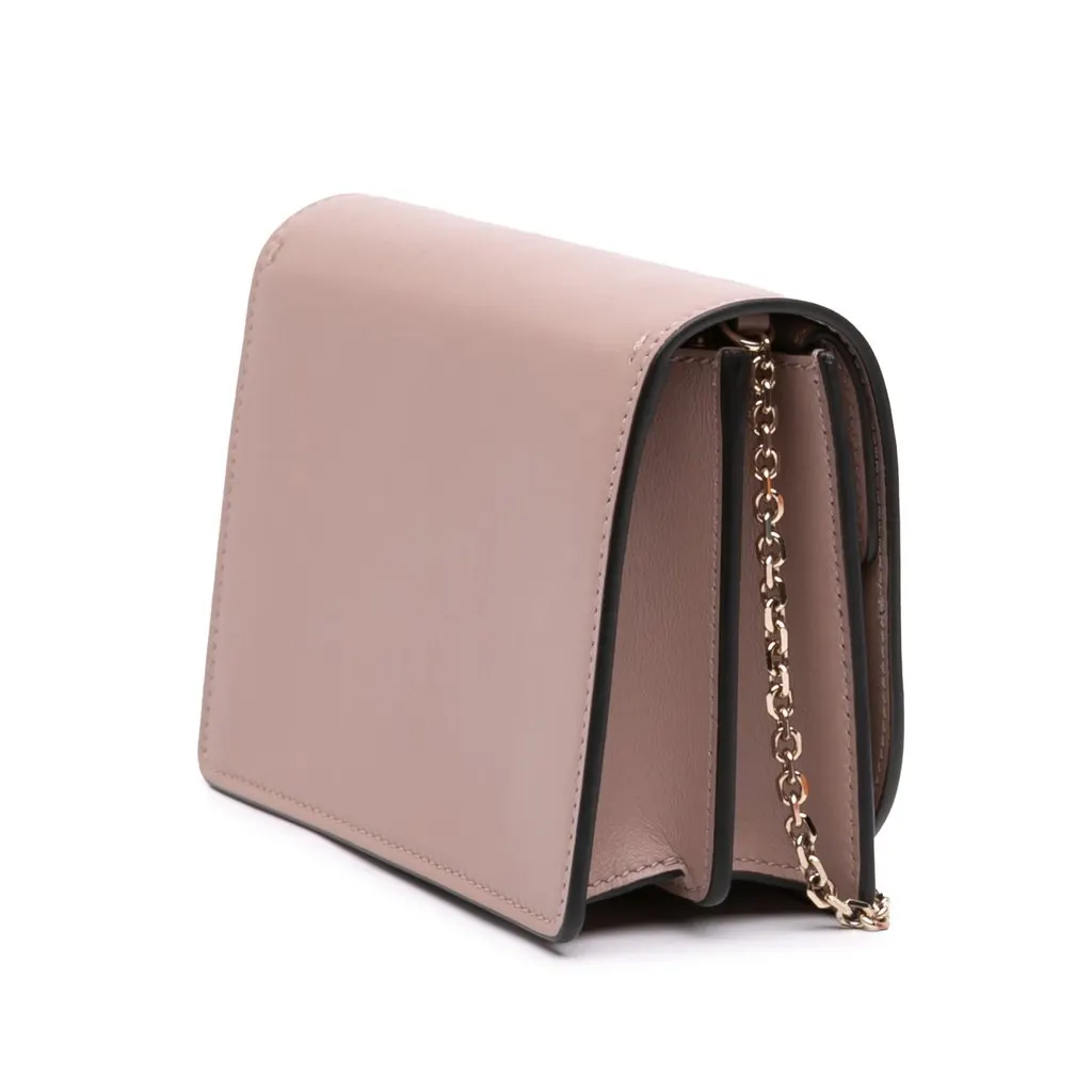 Valentino Calfskin VLogo Walk Chain Crossbody Brown Leather Very good - Back View