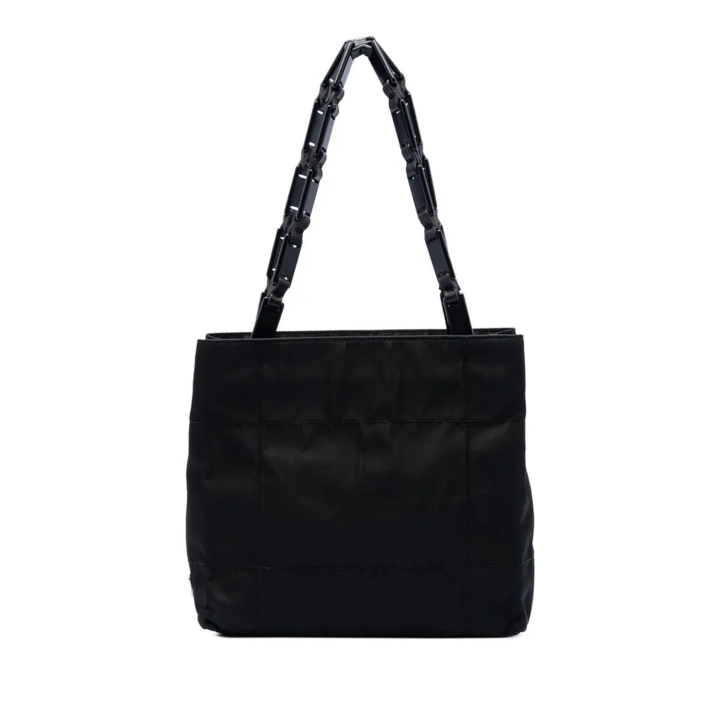 Prada Tessuto Impunto Chain Tote Black Very good - Front View