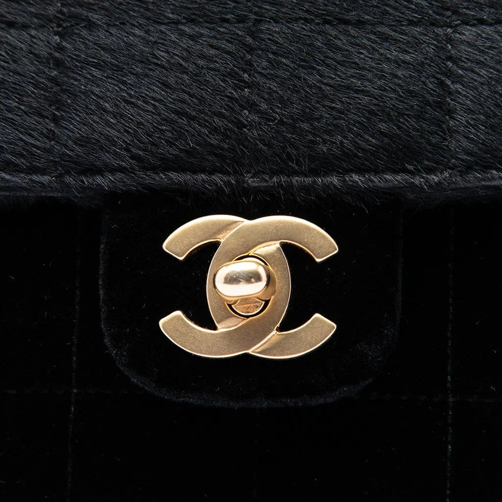 Chanel Chocolate Bar Pony Hair East West Flap Black Very good - Box View