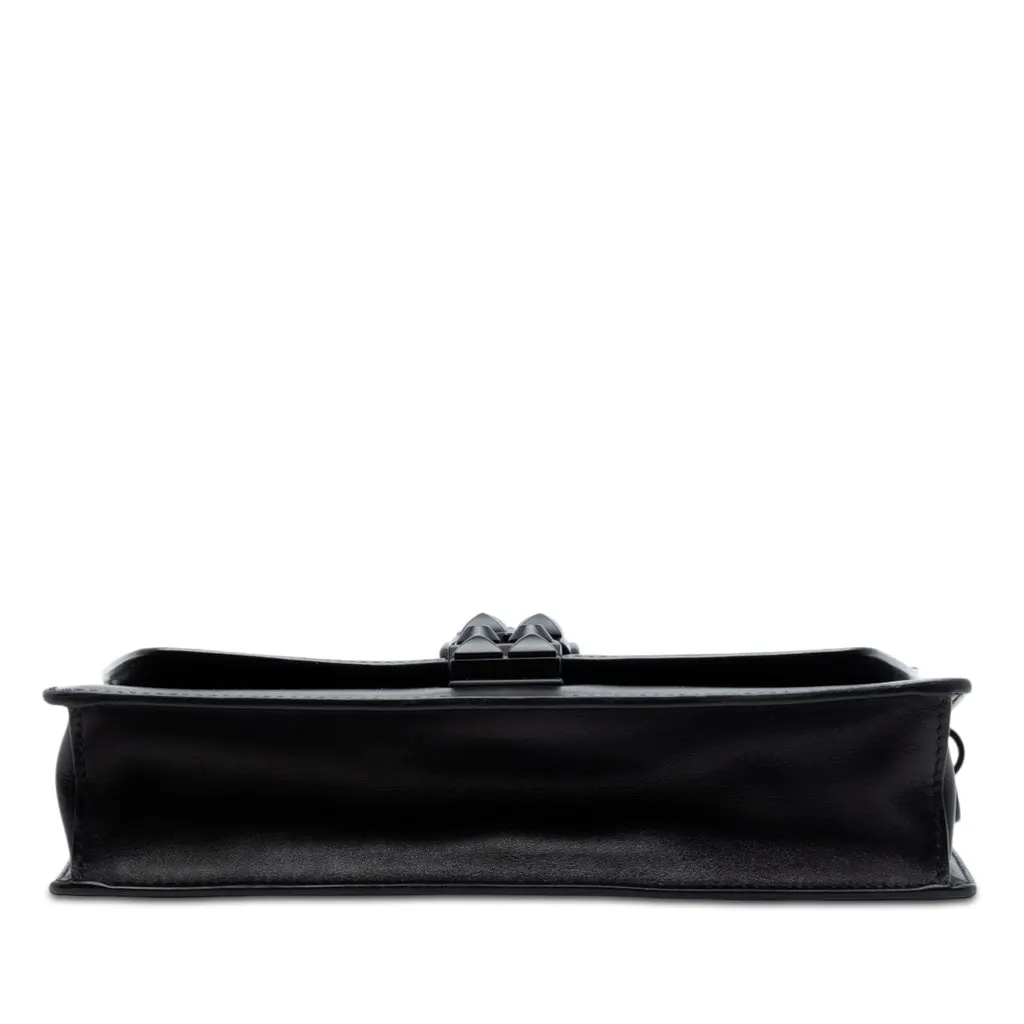 Prada Saffiano Trimmed Studded City Calf Elektra Crossbody Black Leather Very good - Inside View