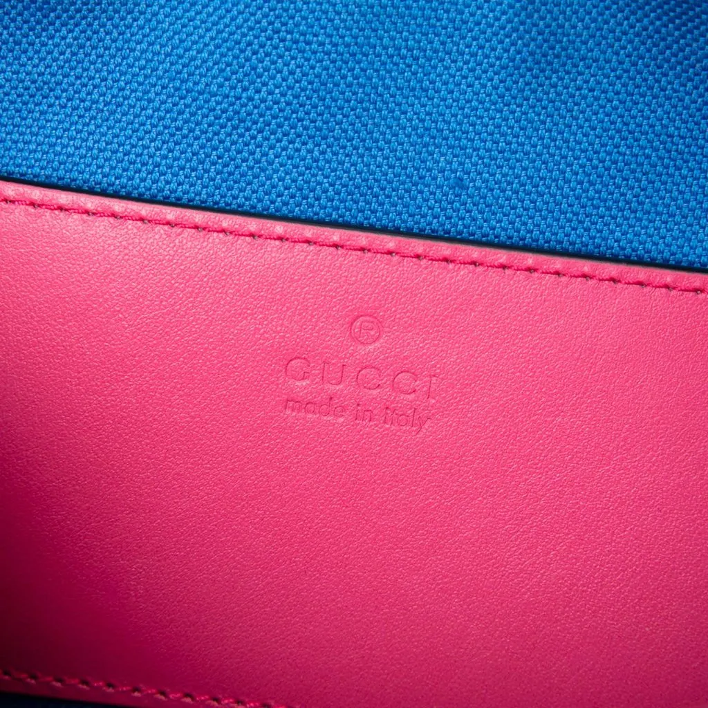 Gucci Mini Jumbo GG Perforated Leather Duffle Bag Pink Leather Very good - Box View