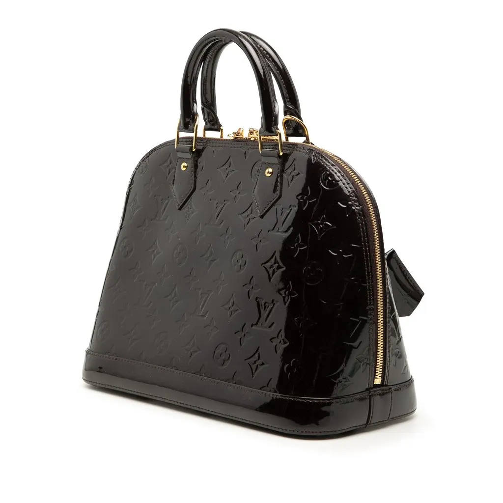 Louis Vuitton Monogram Vernis Alma PM Purple Leather Very good - Back View