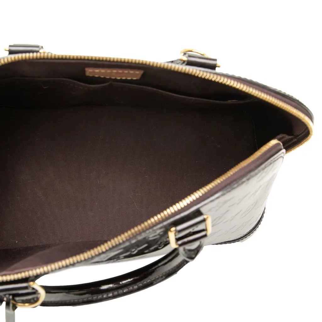 Louis Vuitton Monogram Vernis Alma PM Purple Leather Very good - Model View