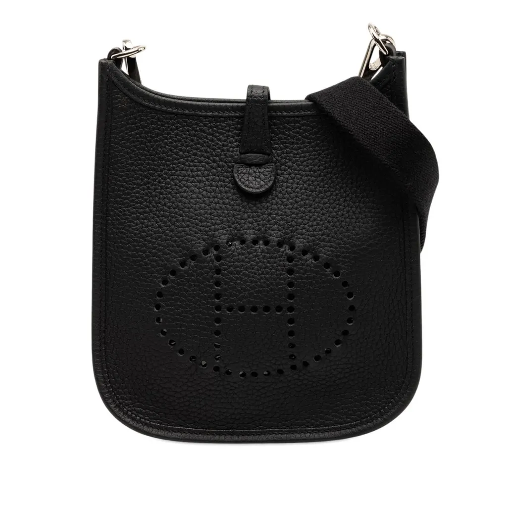 Hermès Clemence Evelyne 16 Amazone Black Leather Very good - Front View