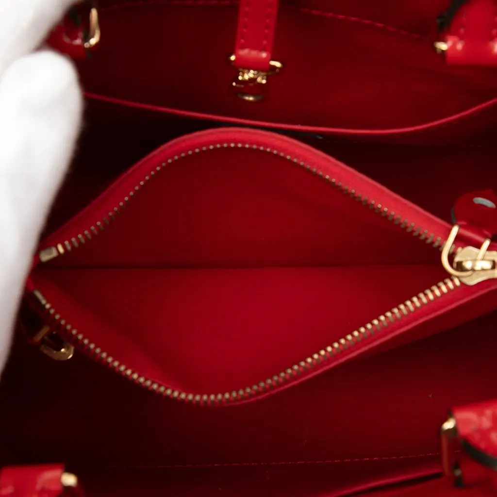 Louis Vuitton Monogram Vernis Montaigne BB Red Leather Very good - Model View