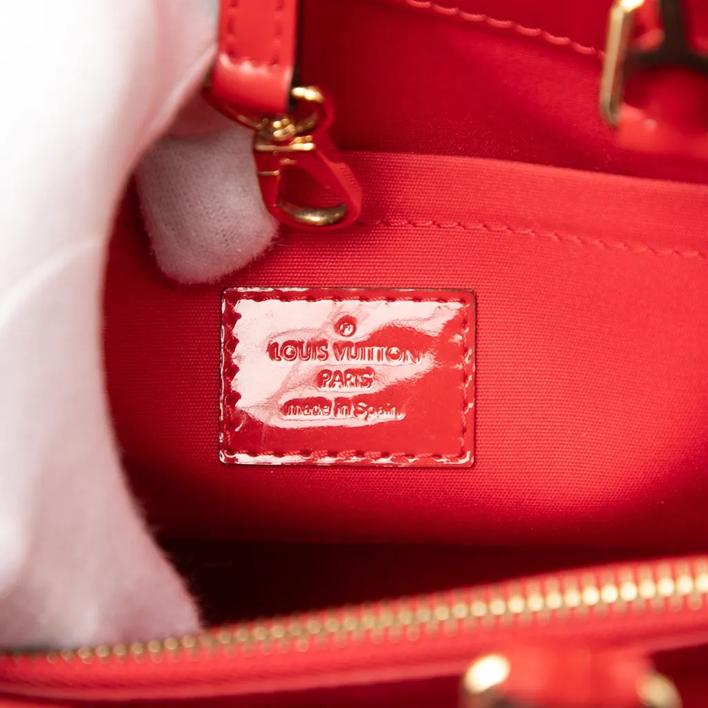 Louis Vuitton Monogram Vernis Montaigne BB Red Leather Very good - Box View