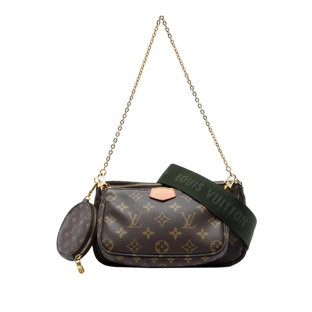 Louis Vuitton Monogram Multi Pochette Accessoires Brown Canvas Good - Front View