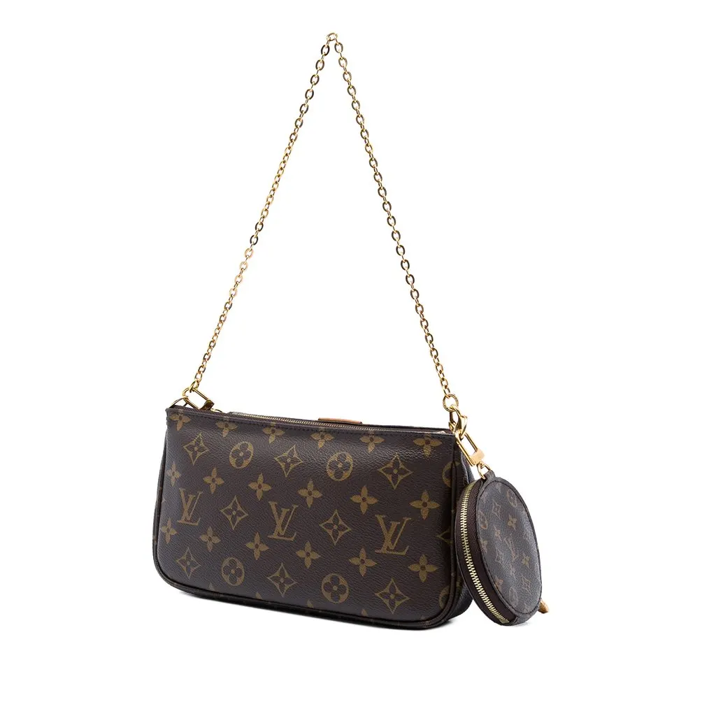 Louis Vuitton Monogram Multi Pochette Accessoires Brown Canvas Good - Back View