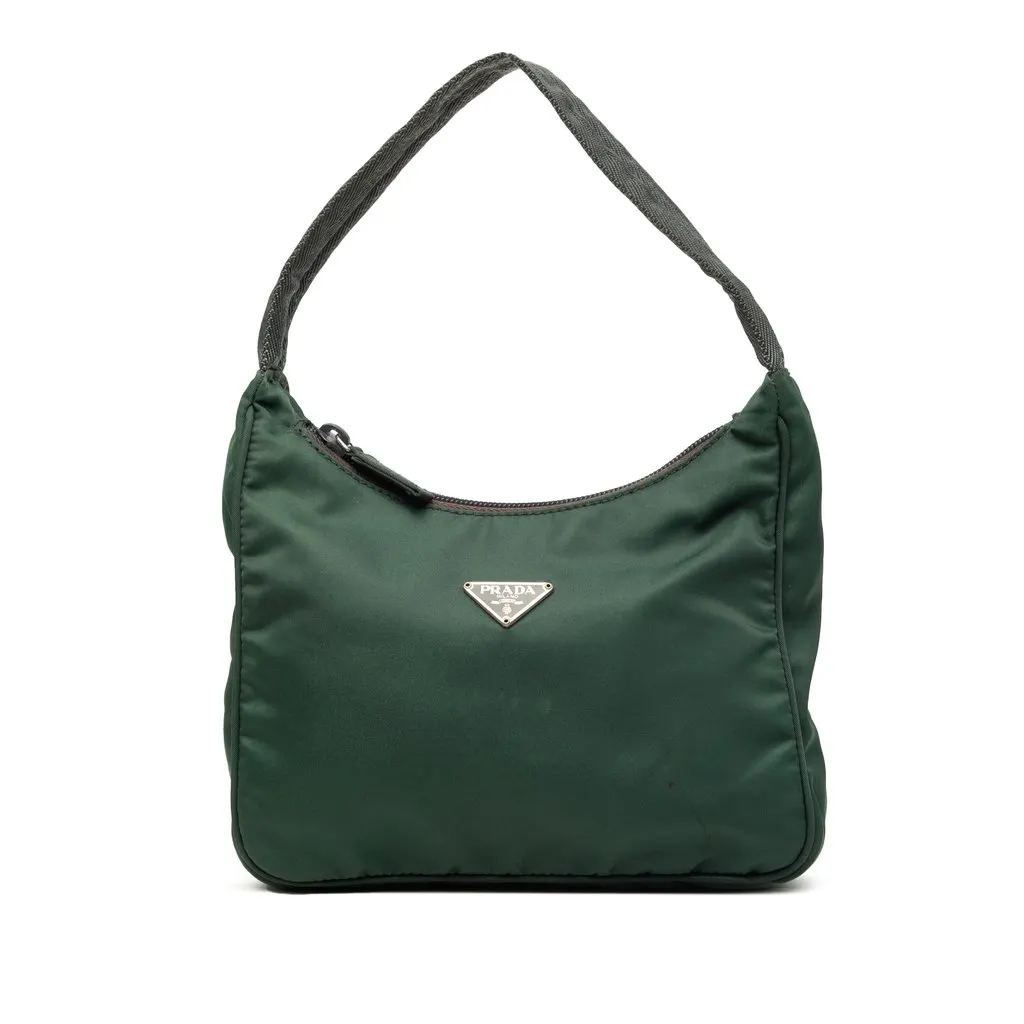 Prada Mini Tessuto Re Edition 2000 Shoulder Bag Green Polyamide Very good - Front View