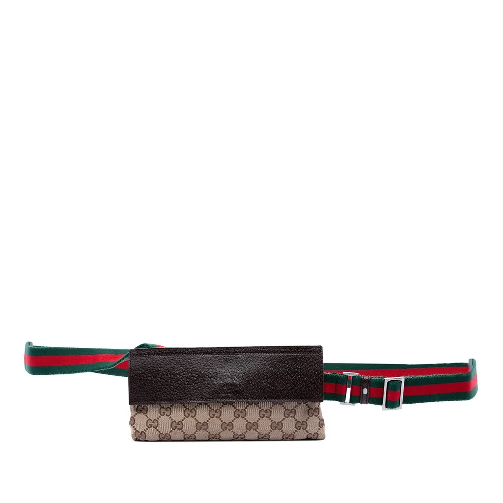 Gucci GG Canvas Web Crossbody Beige Very good - Back View