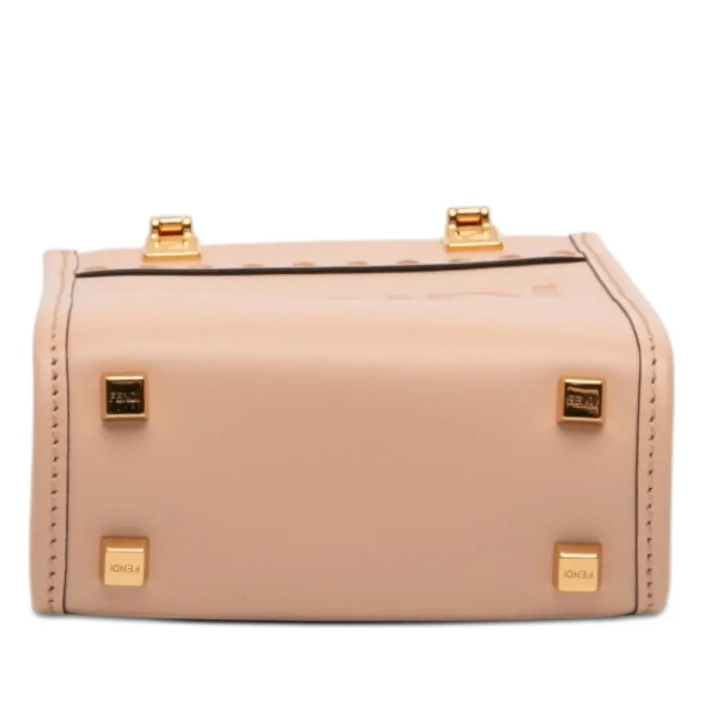 Fendi Mini Leather Sunshine Shopper Tote Pink Leather Never worn - Inside View