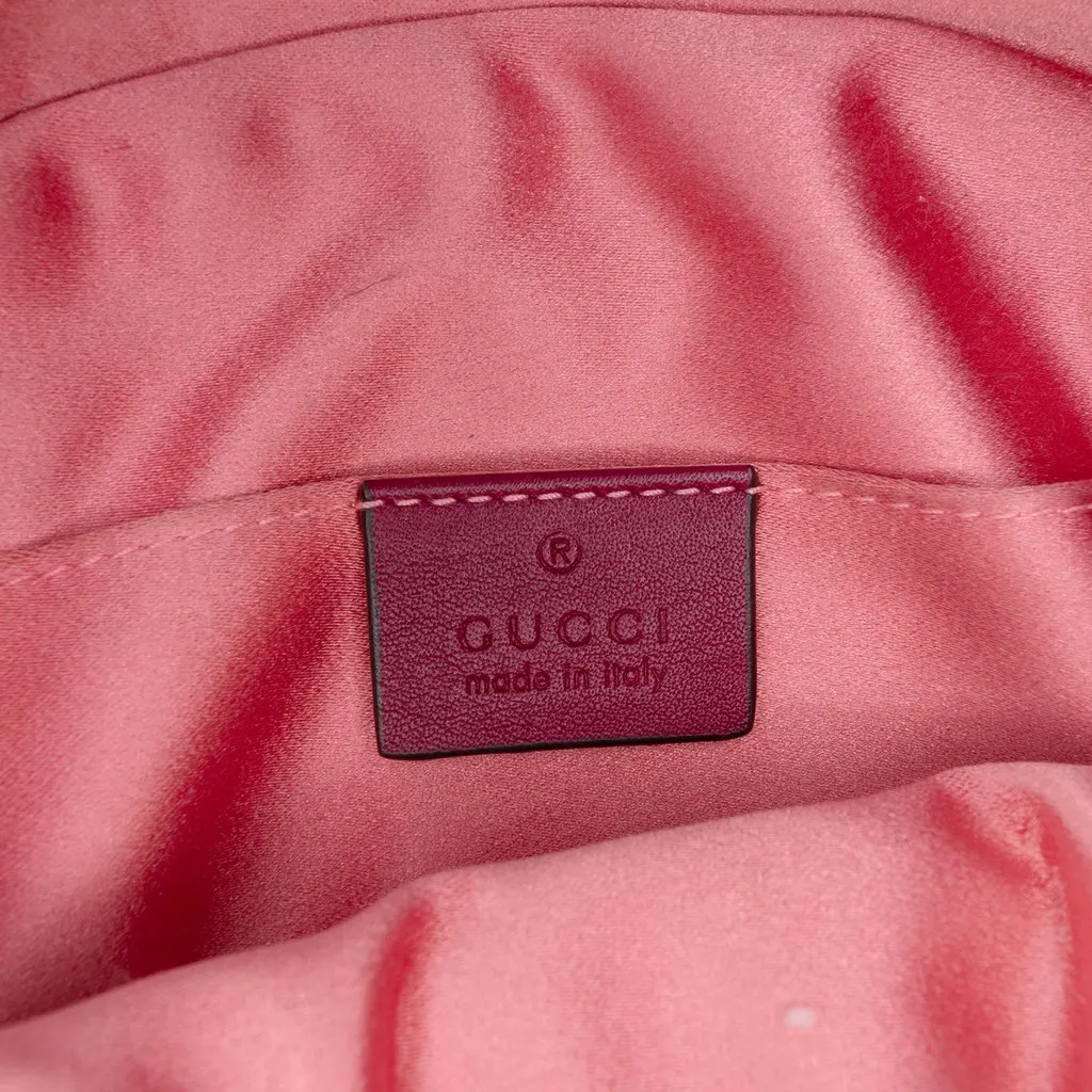 Gucci GG Marmont Matelasse Velvet Belt Bag Purple Very good - Box View