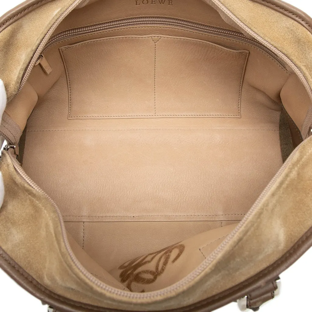 LOEWE Suede Amazona 28 Brown Leather Very good - Model View