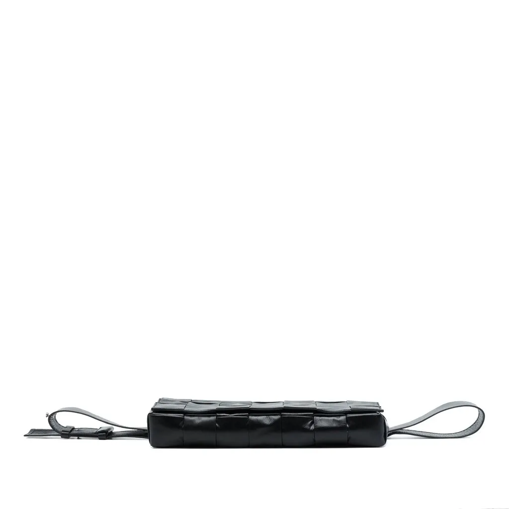Bottega Veneta Stretch Paper Calfskin Intrecciato Cassette Crossbody Black Leather Very good - Inside View