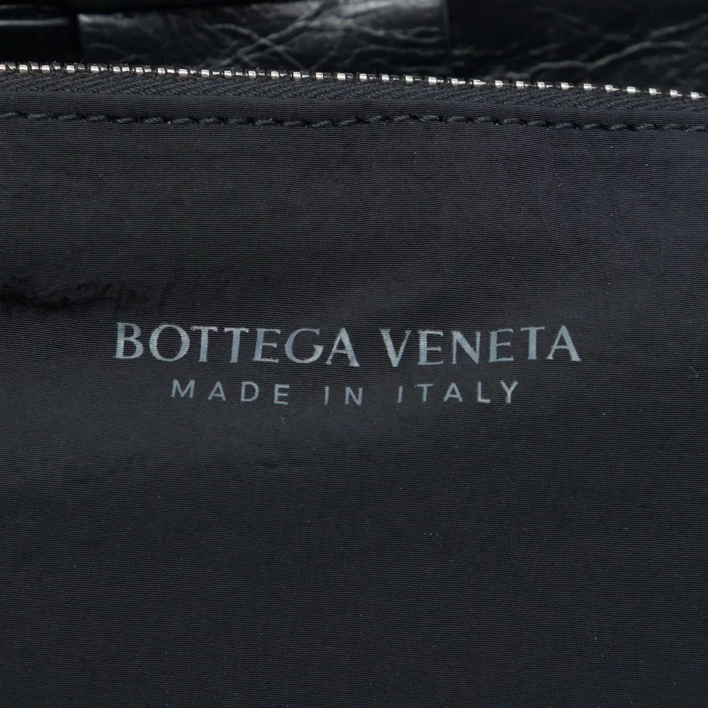 Bottega Veneta Stretch Paper Calfskin Intrecciato Cassette Crossbody Black Leather Very good - Box View