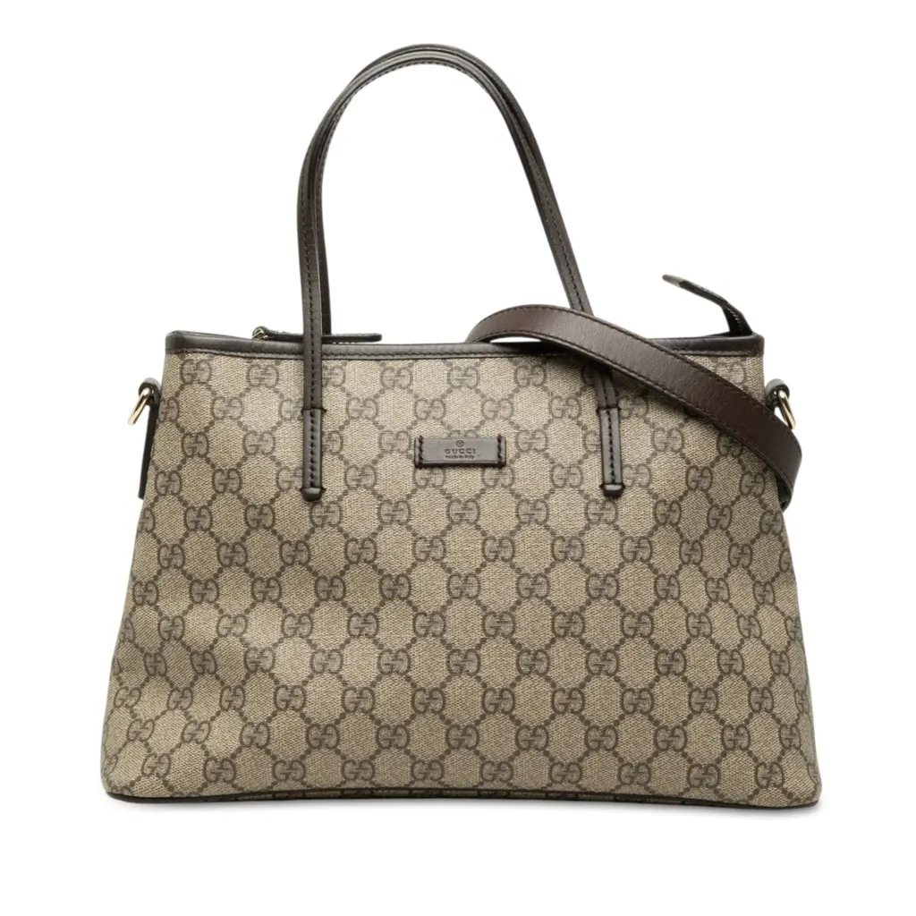 Gucci Small GG Supreme Convertible Tote Beige Very good - Front View