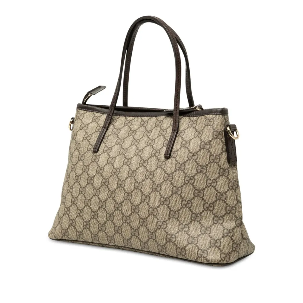 Gucci Small GG Supreme Convertible Tote Beige Very good - Back View