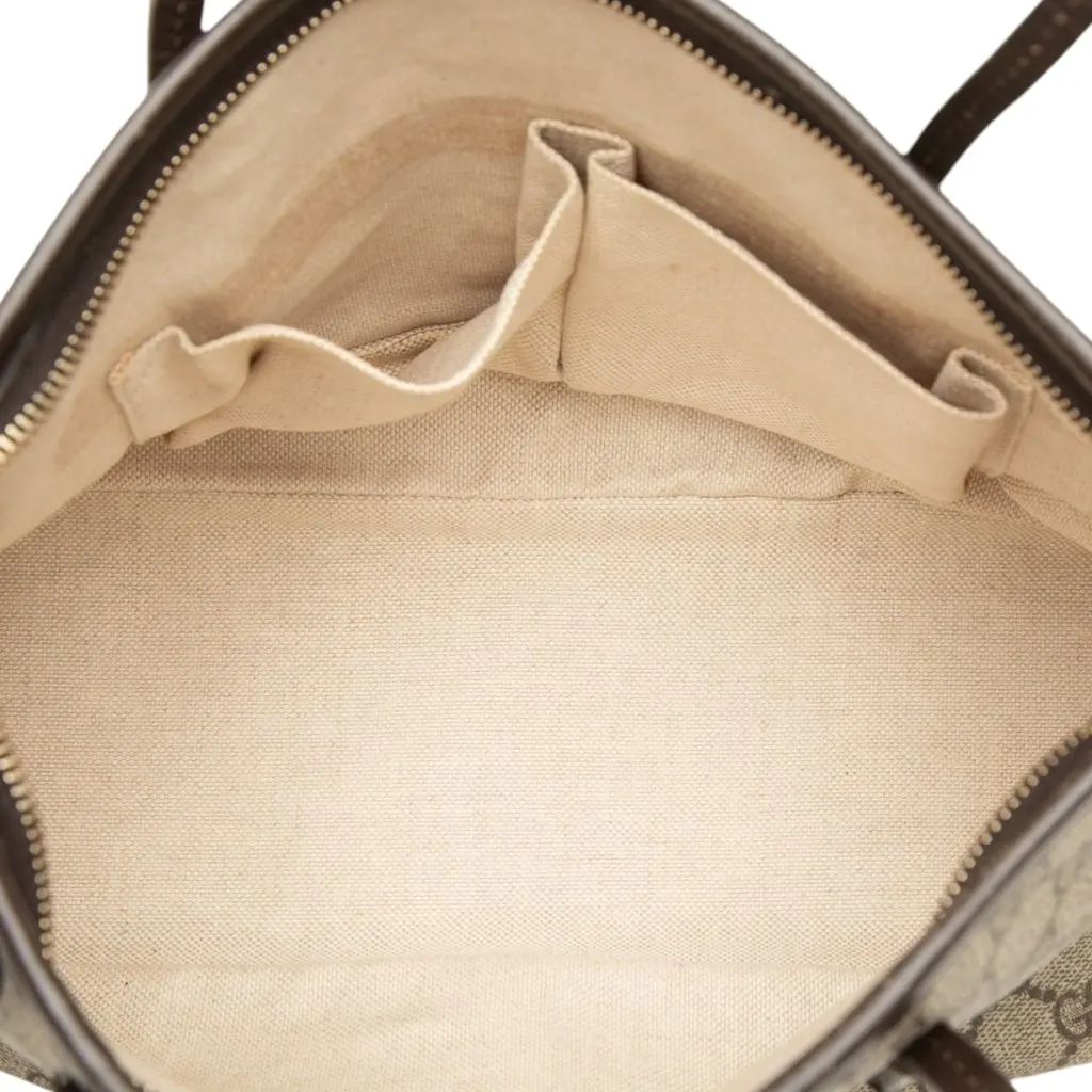 Gucci Small GG Supreme Convertible Tote Beige Very good - Model View