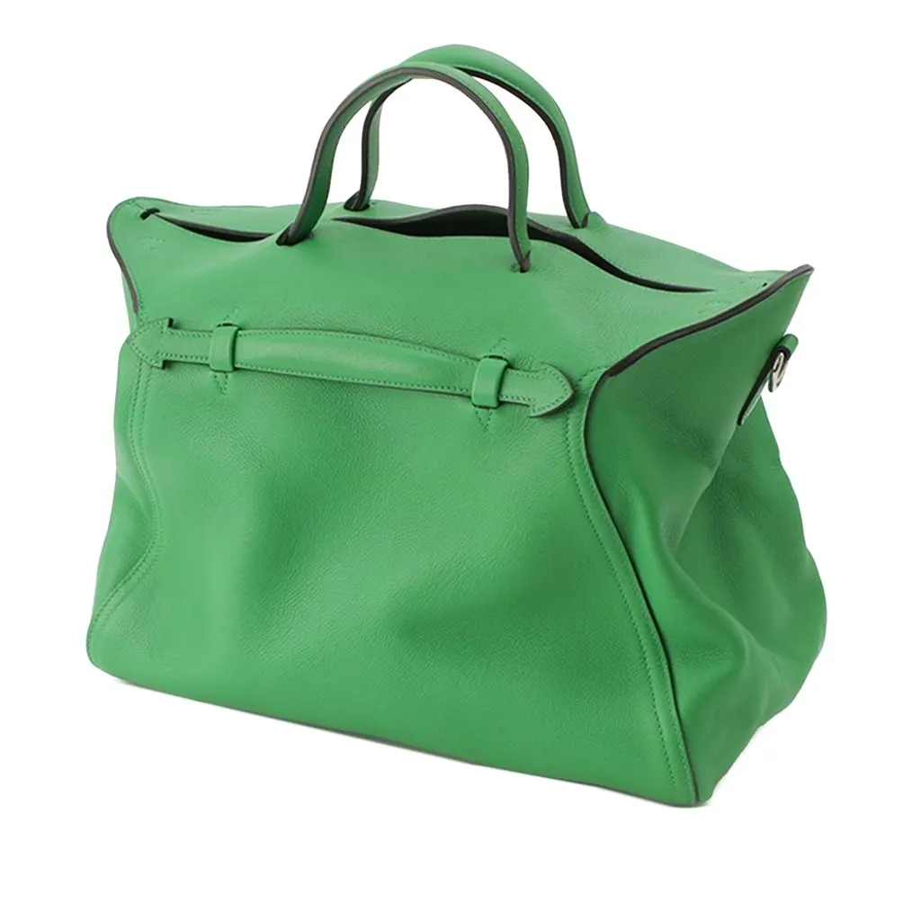 Hermès Evercolor Sac Oxer Top Handle Bag Green Leather Very good - Inside View