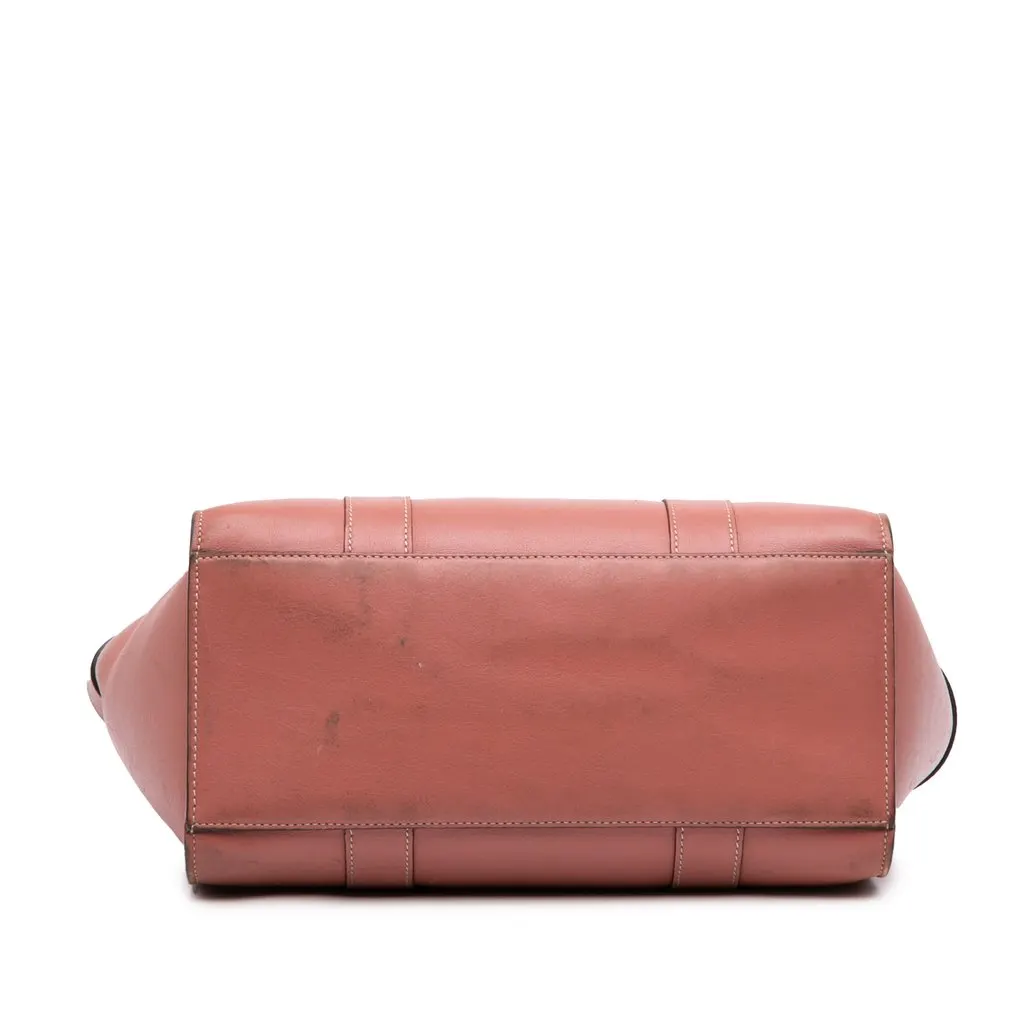 Mulberry Small Smooth Calfskin Zipped Bayswater Satchel Red Leather Good - Inside View