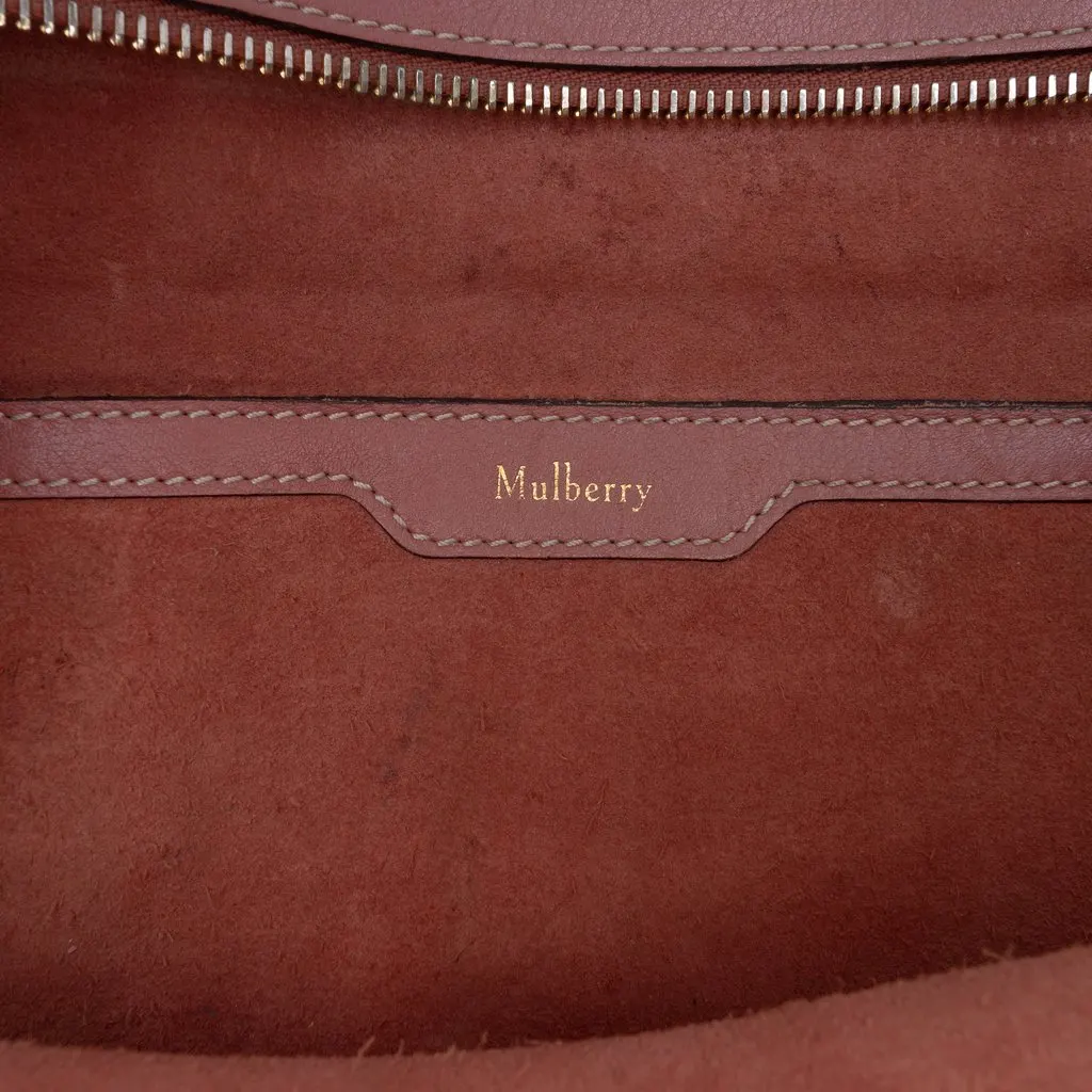 Mulberry Small Smooth Calfskin Zipped Bayswater Satchel Red Leather Good - Box View
