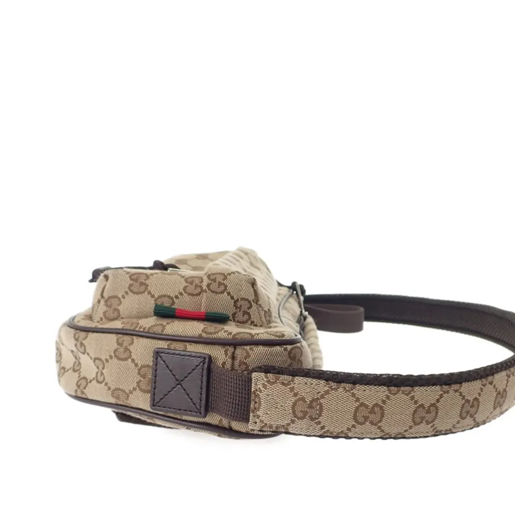 Gucci Small GG Canvas Web Crossbody Beige Very good - Box View